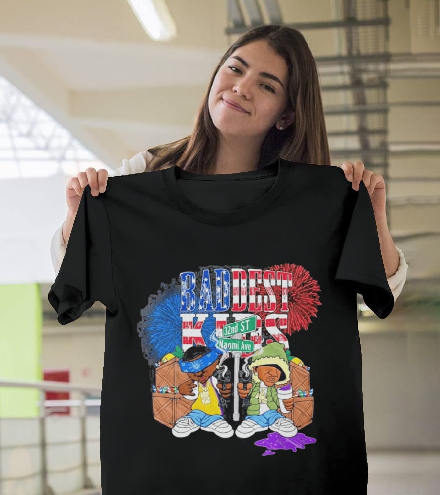 Baddest Kids 32nd St Naomi Ave Streetwear Adam22 Jaden Newman T-Shirt