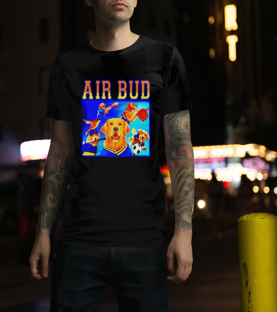 Air Bud Golden Retriever Basketball Football Soccer Sports Collage T-Shirt