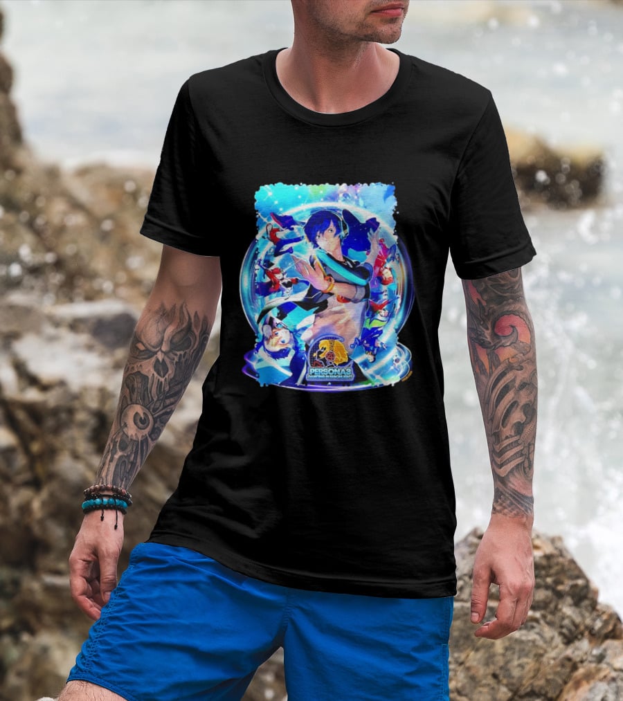 Persona 3 Dancing In Moonlight ATLUS Colorful Character Collage T-Shirt