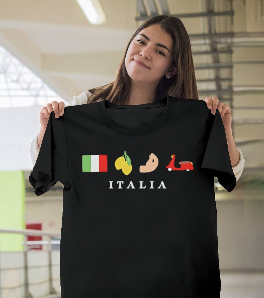Italia Flag Lemons Bicep Vespa T-Shirt