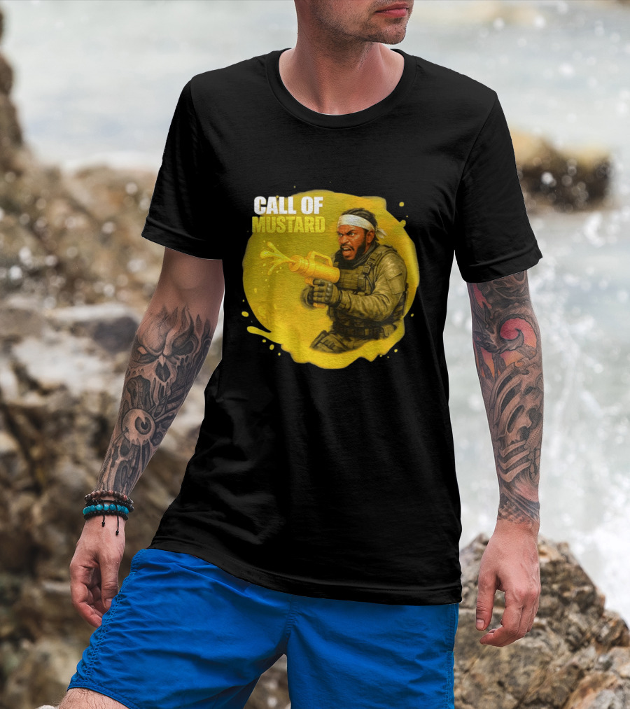 Call Of Mustard Diddy Funny Parody Combat Splash T-Shirt
