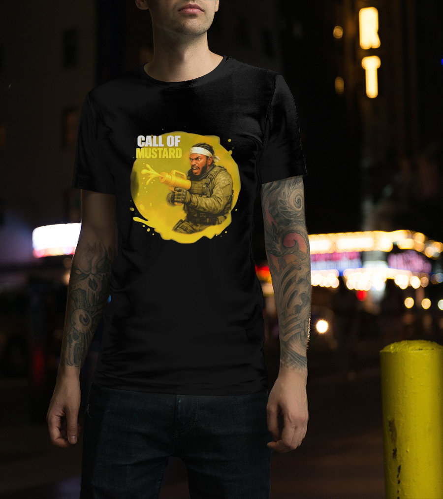 Call Of Mustard Diddy Funny Parody Combat Splash T-Shirt