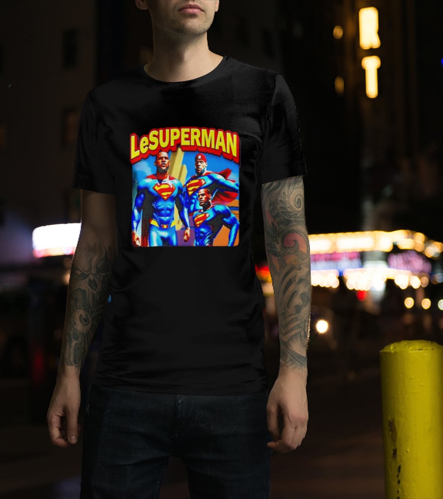 LeBron James LeSuperman Philadelphia 76ers Superhero T-Shirt