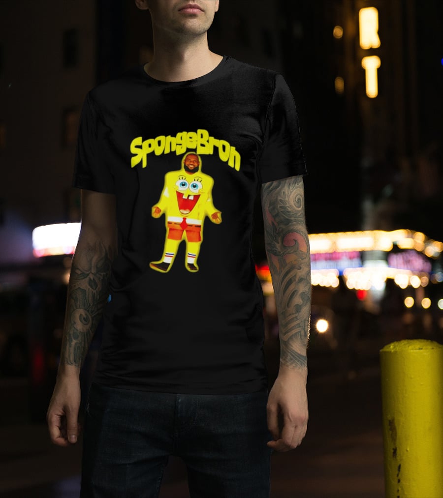 SpongeBron LeBron James Los Angeles Lakers T-Shirt