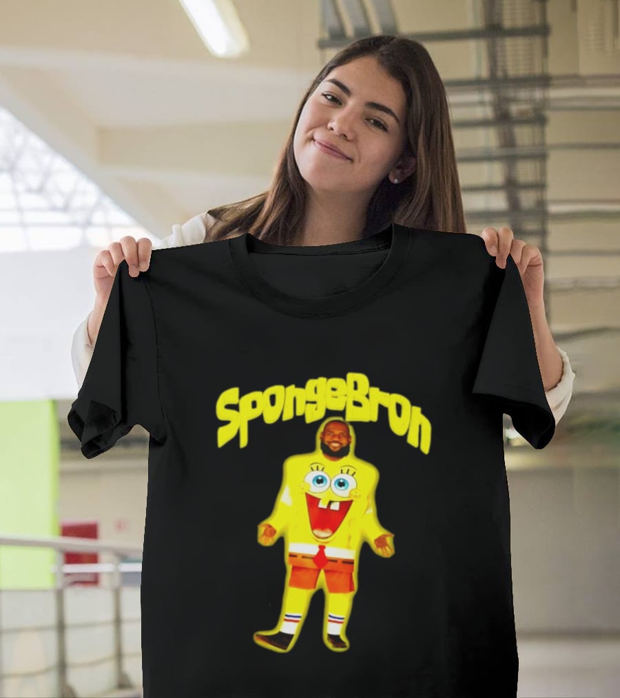 SpongeBron LeBron James Los Angeles Lakers T-Shirt