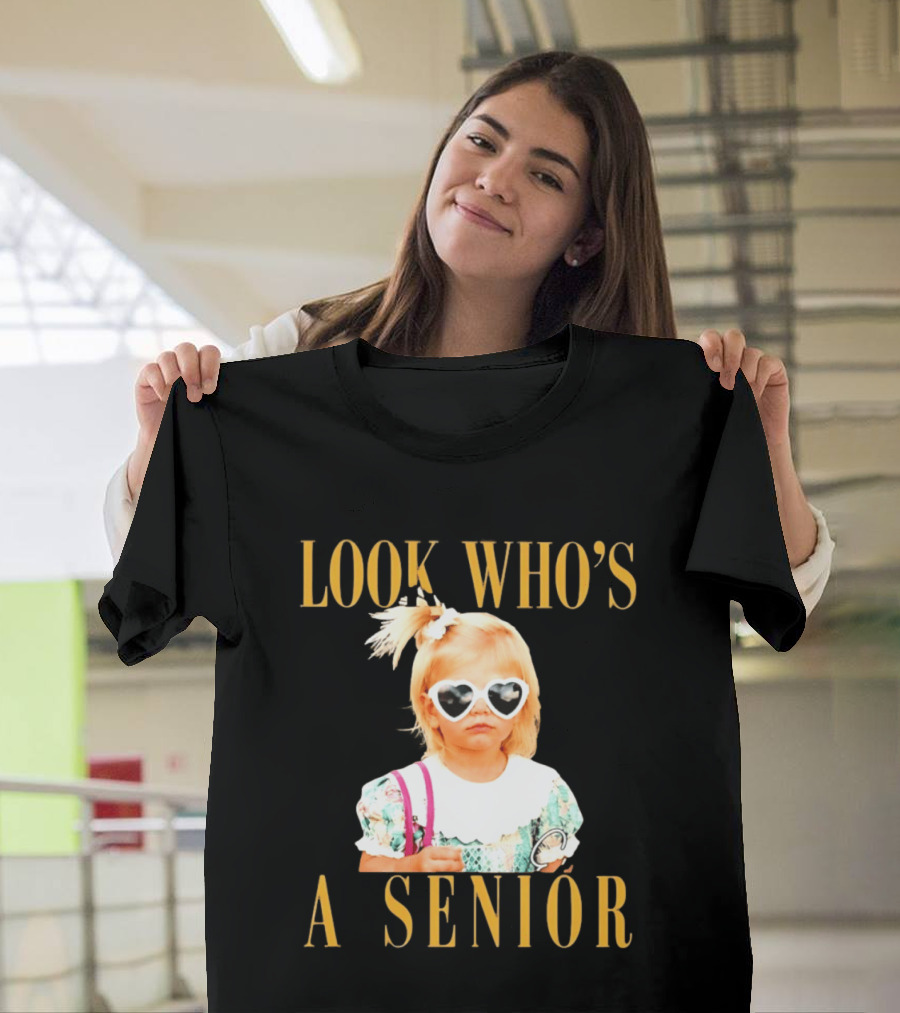 Look Who's A Senior Heart Sunglasses Little Girl Senior Graduation T-Shirt