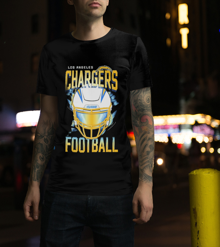 Los Angeles Chargers Football Helmet 2026 Season Team Spirit T-Shirt