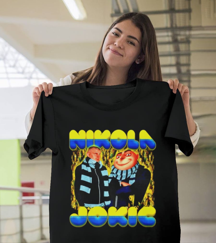 Nikola Jokic Denver Nuggets Gru Minions Scarf T-Shirt