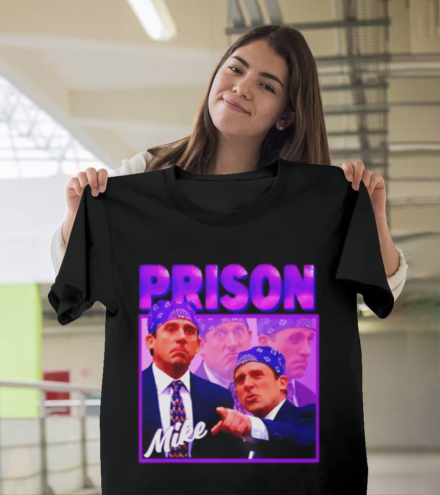 Prison Mike The Office Steve Carell Michael Scott Bandana Suit T-Shirt