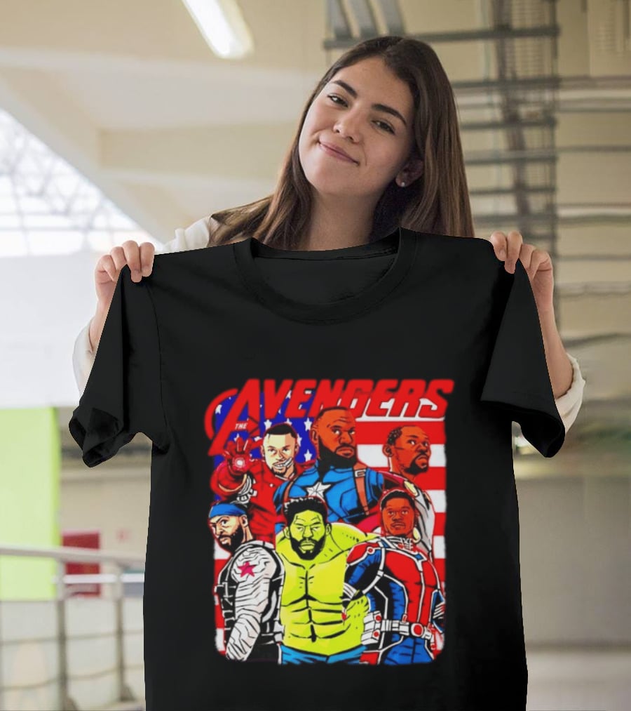 Avengers Basketball Superstars LeBron James Stephen Curry Kevin Durant Anthony Davis Hulk Ant Man T-Shirt