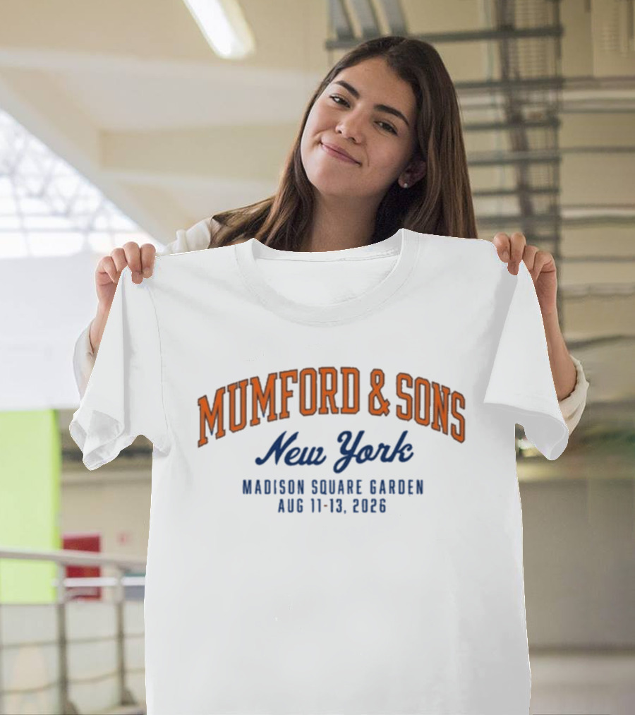 Mumford & Sons New York Madison Square Garden Aug 11 13 2026 T-Shirt