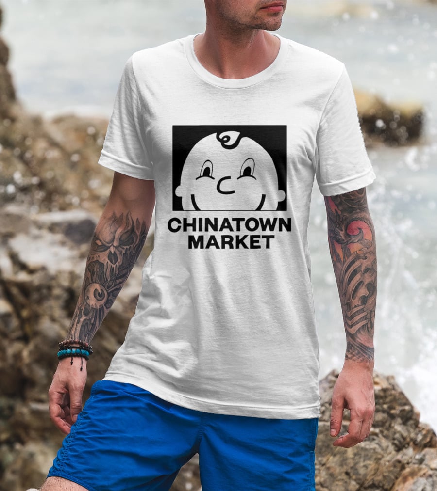 Chinatown Market Smiley Face Retro Cartoon T-Shirt