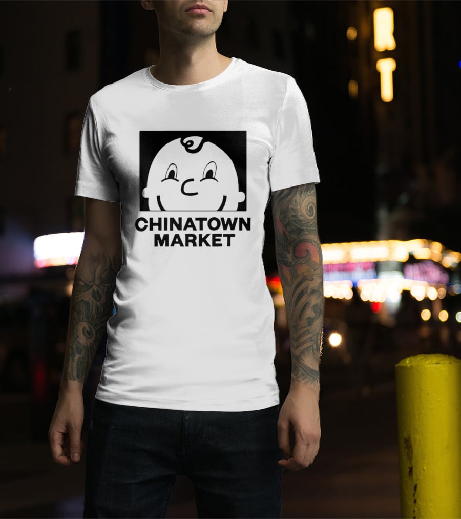 Chinatown Market Smiley Face Retro Cartoon T-Shirt