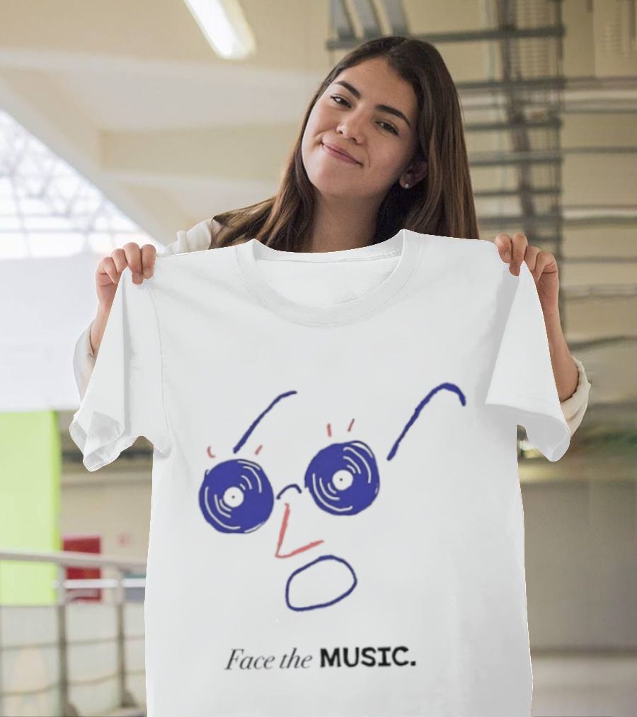 Face The Music Vinyl Record Audiophile Minimalist T-Shirt