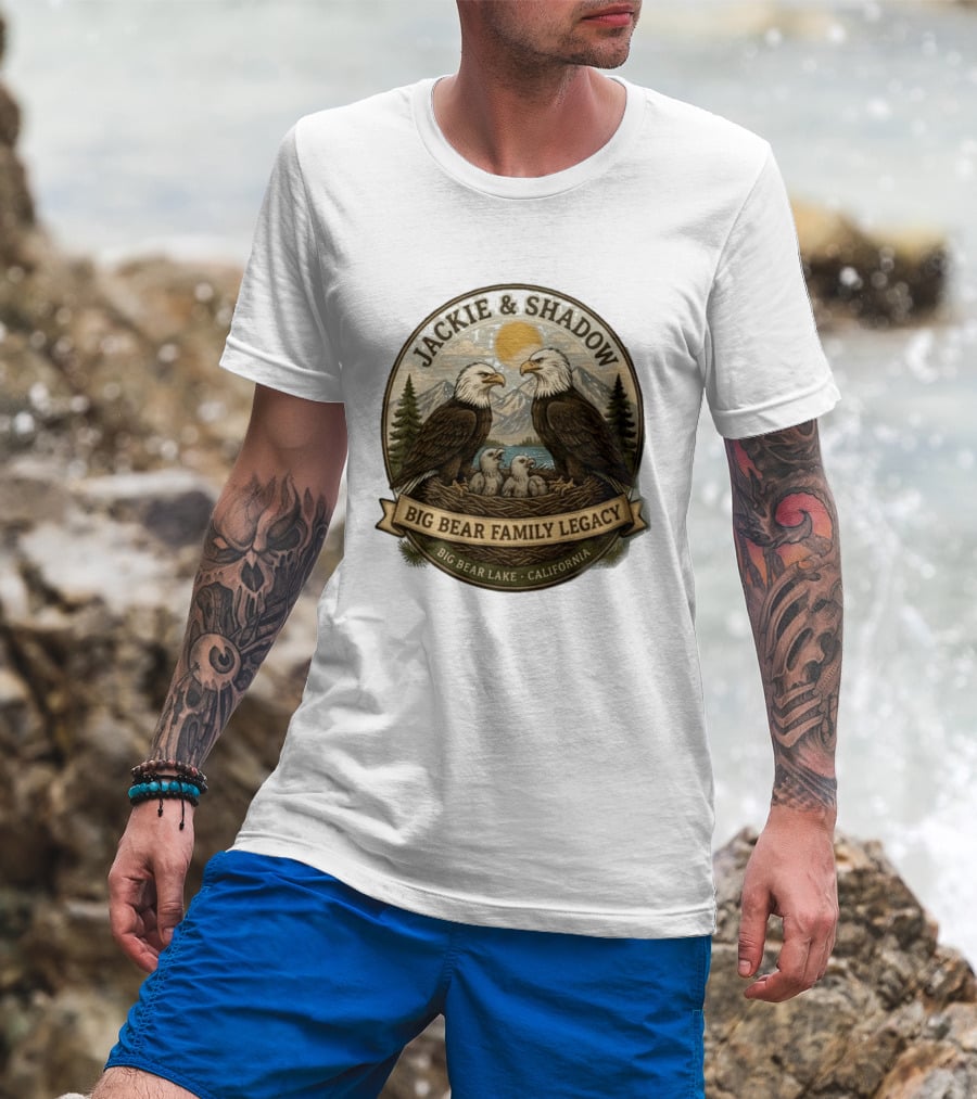 Jackie & Shadow Big Bear Family Legacy Big Bear Lake California Bald Eagles T-Shirt