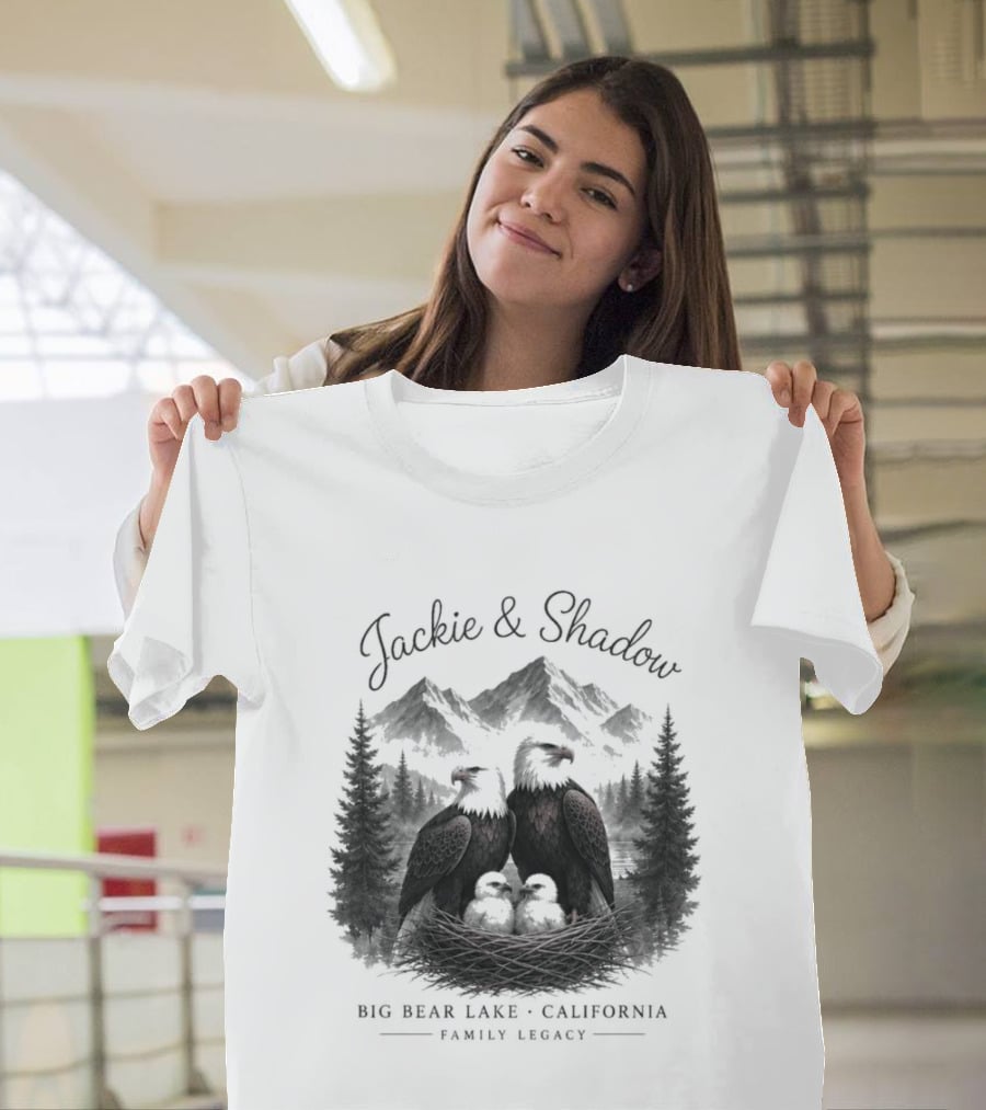 Jackie And Shadow Bald Eagles Big Bear Lake California Family Legacy T-Shirt