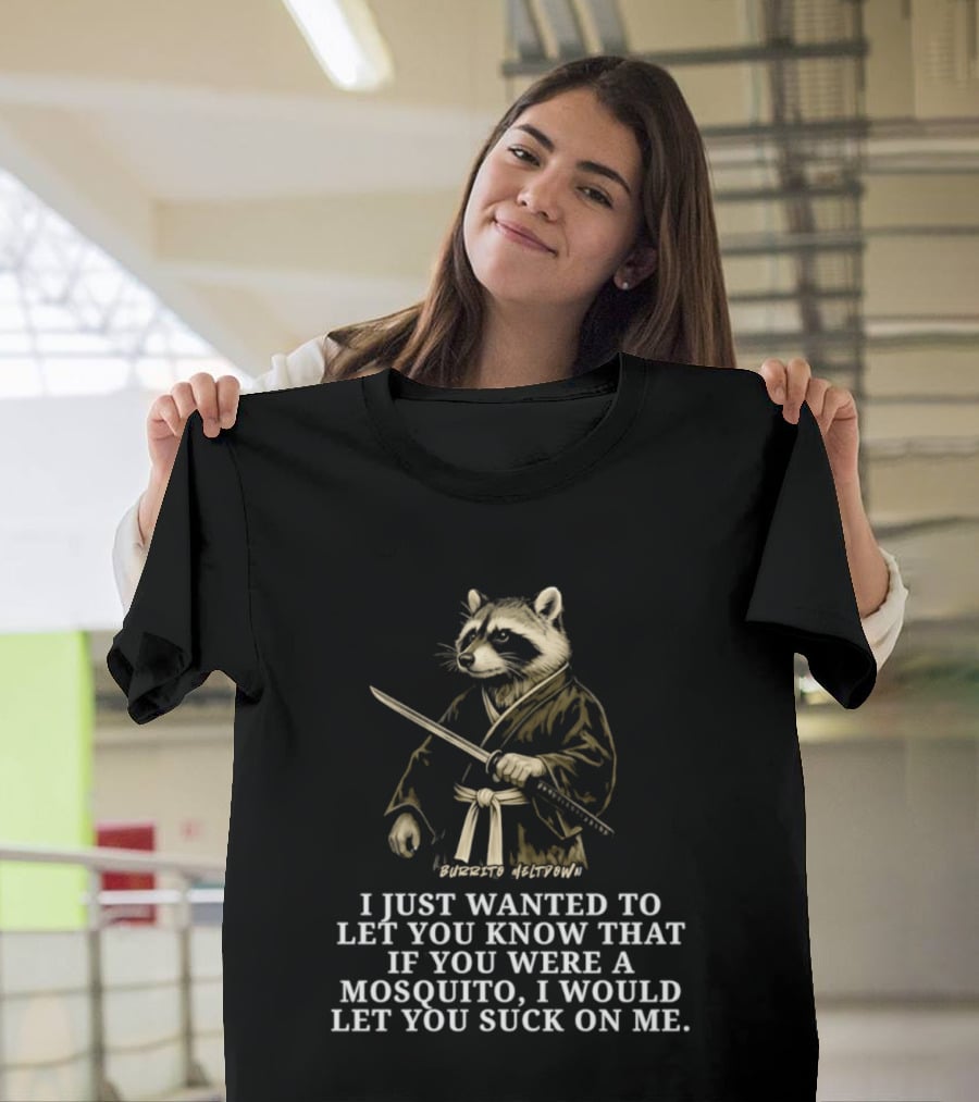 Burrito Meltdown Raccoon Samurai Mosquito T-Shirt