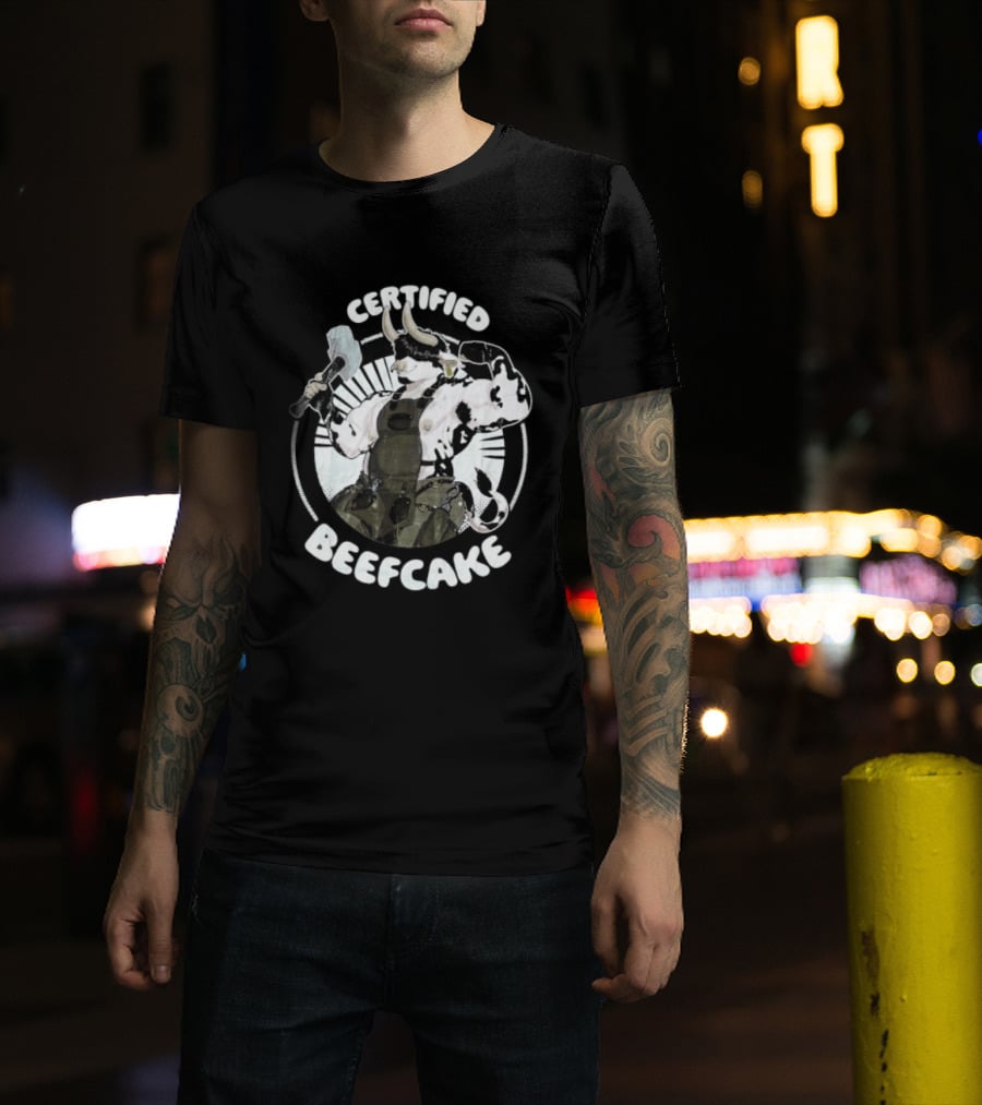 Certified Beefcake Muscular Bull Blacksmith T-Shirt