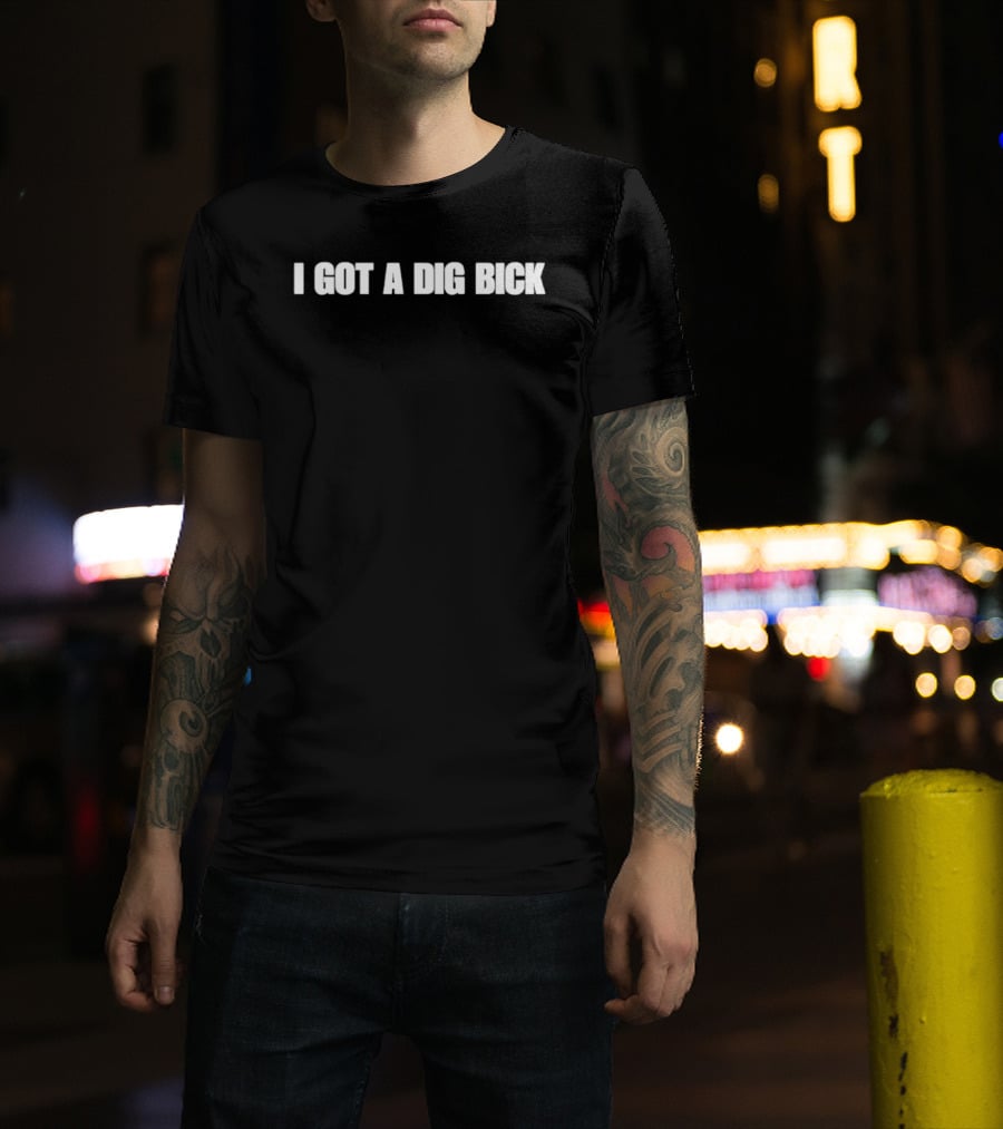 I Got A Dig Bick Funny Optical Illusion Text Optical Trick T-Shirt