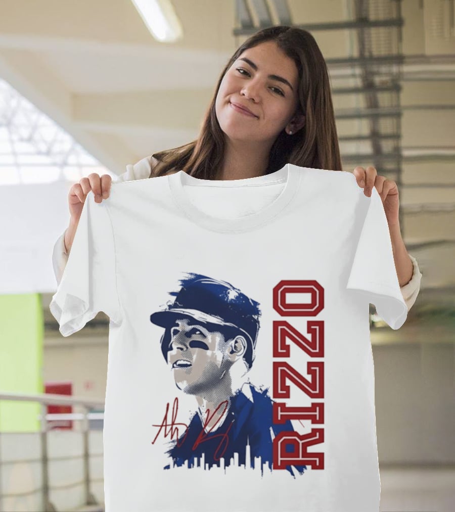 Anthony Rizzo Cubs Splatter Illustration Rizzo T-Shirt