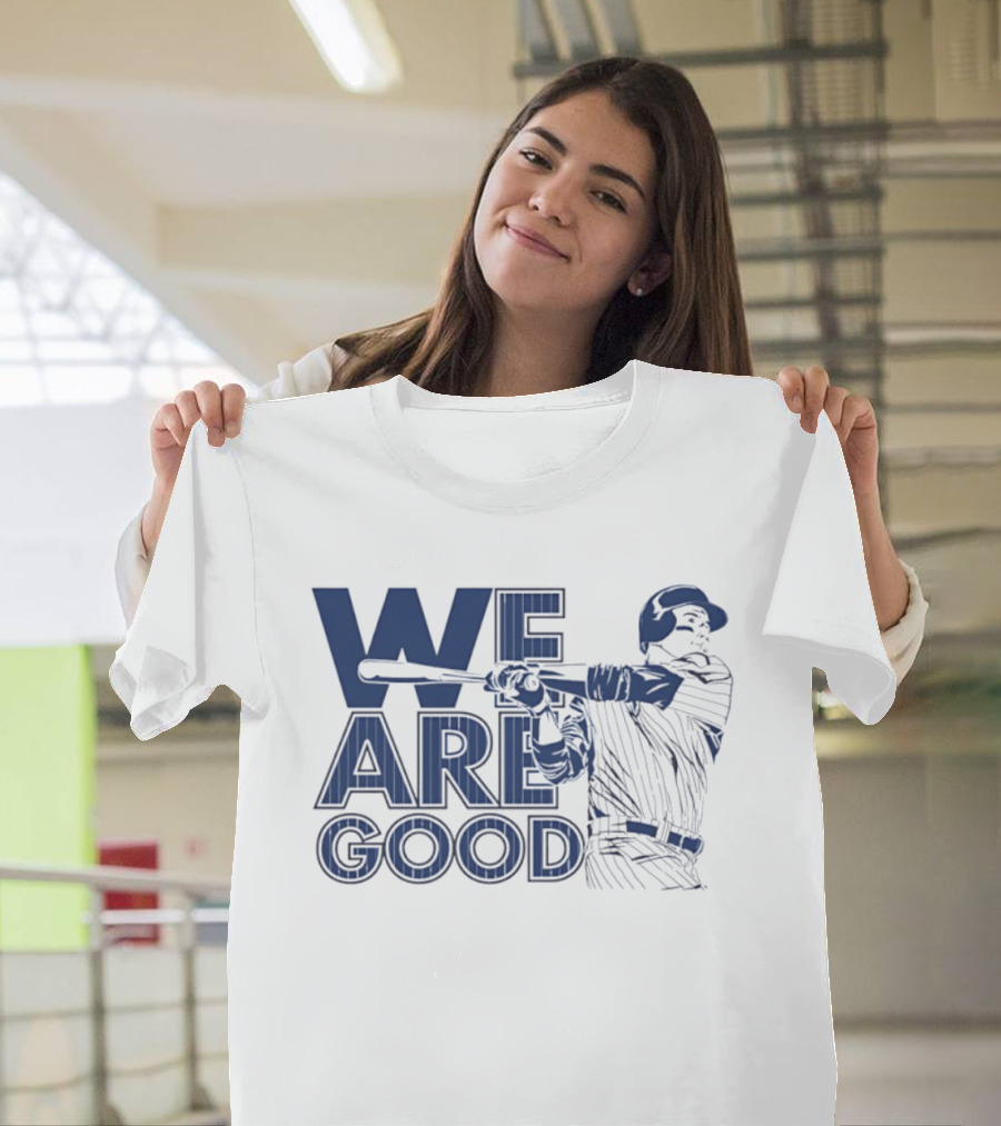 We Are Good Anthony Rizzo Chicago Cubs Slugger Swing T-Shirt