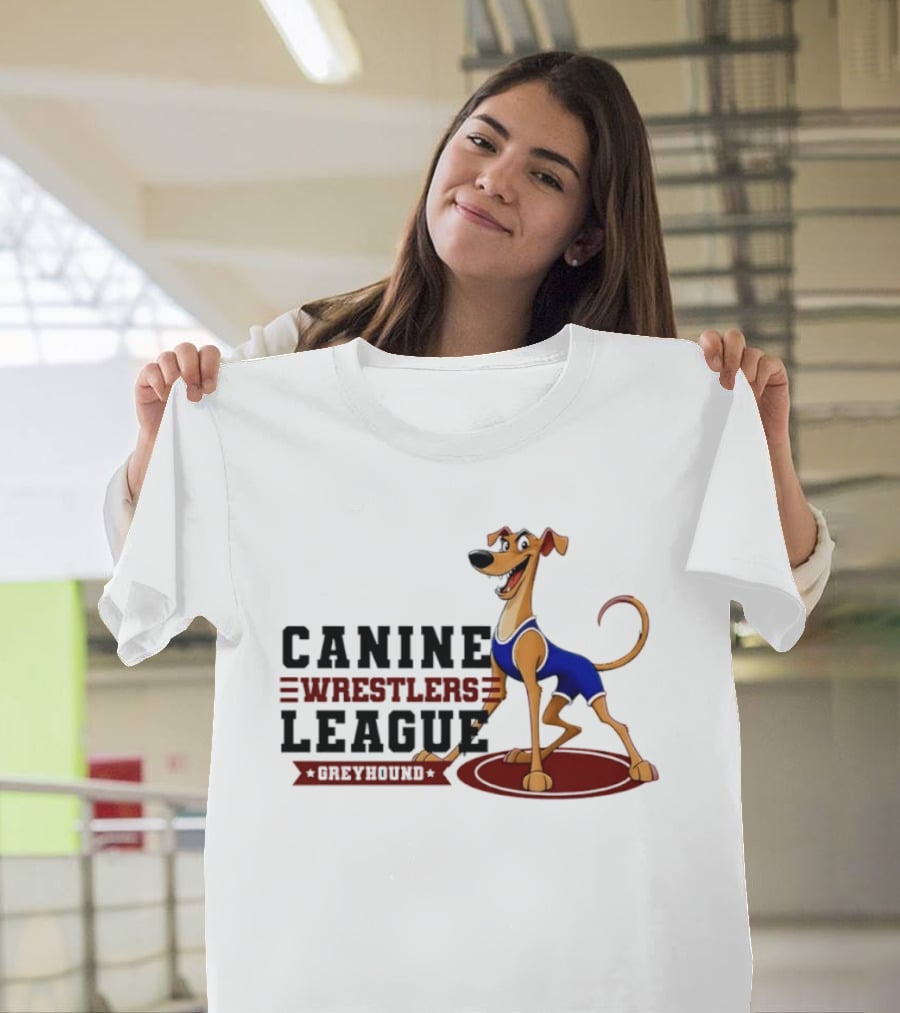 Canine Wrestlers League Greyhound T-Shirt