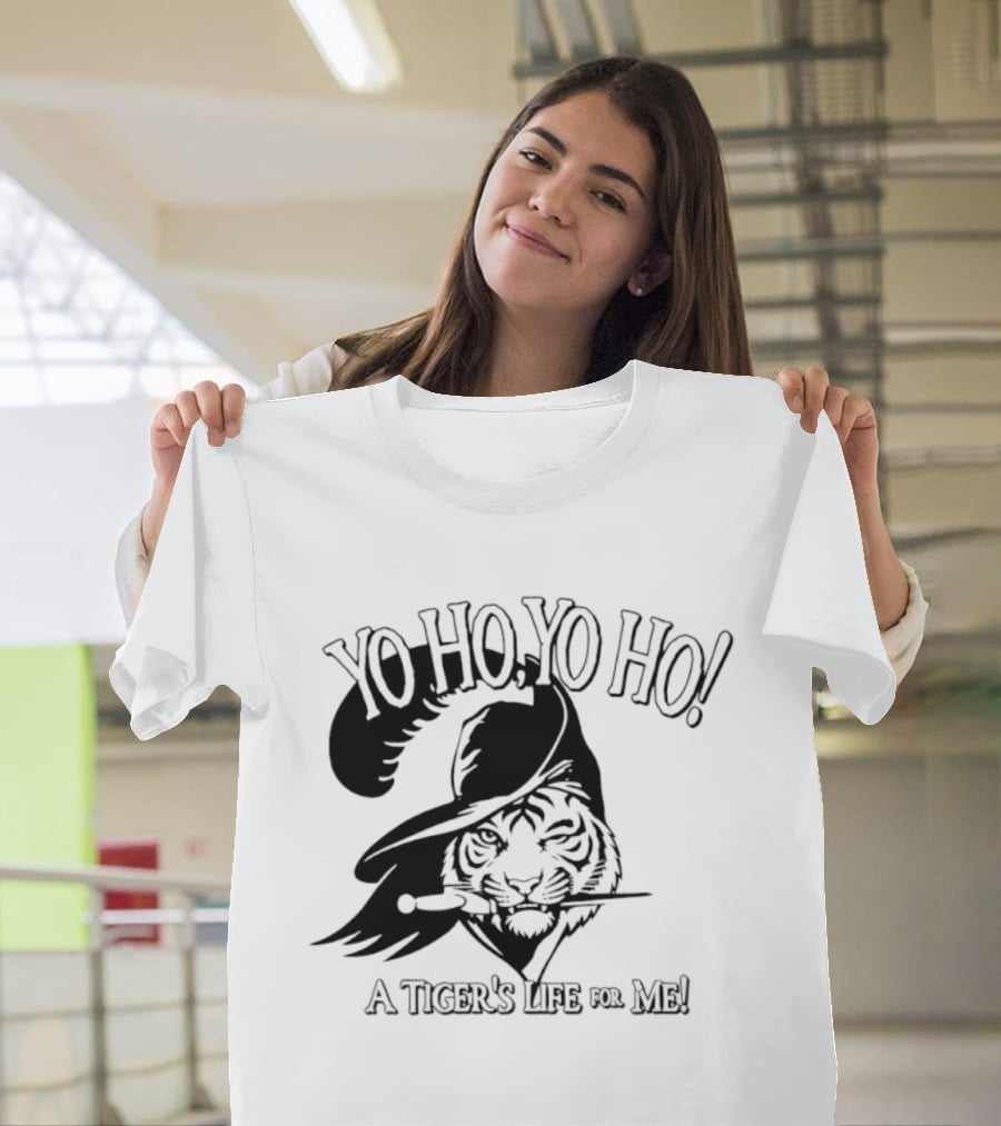 Yo Ho Yo Ho A Tiger's Life For Me Cincinnati Bengals Tiger Pirate T-Shirt