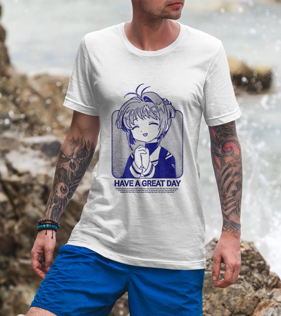 Have A Great Day Sakura Kinomoto Anime Cardcaptor Look T-Shirt