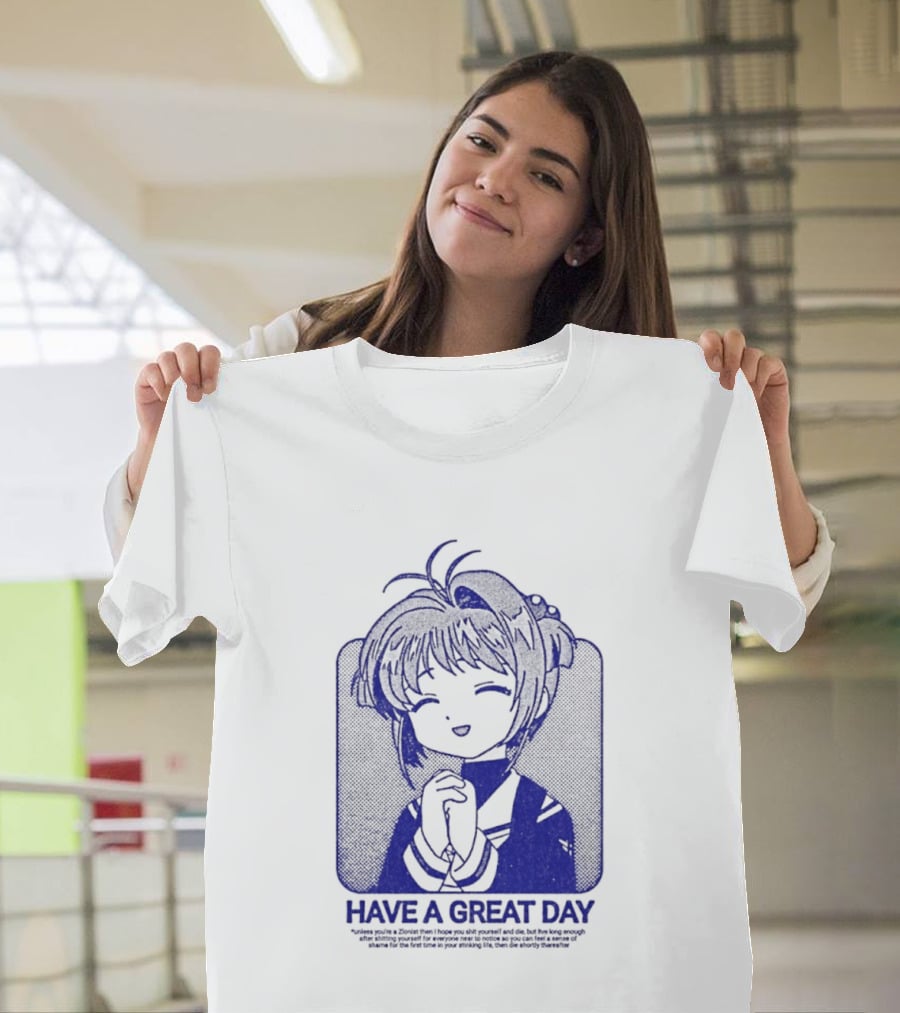 Have A Great Day Sakura Kinomoto Anime Cardcaptor Look T-Shirt