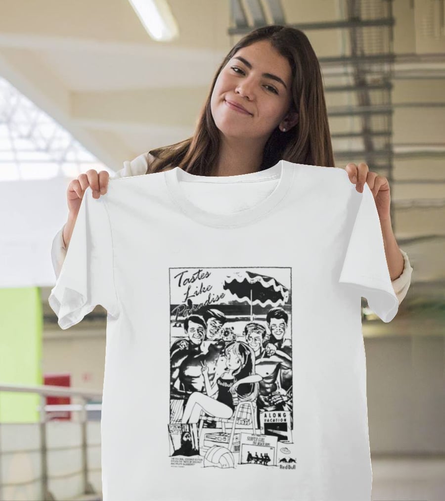 Tastes Like Paradise Vacation Surfer Girl The Beach Boys Red Bull T-Shirt