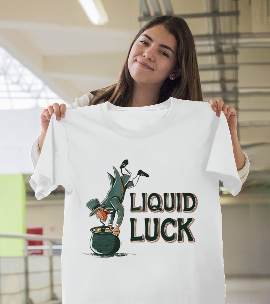 Liquid Luck Pot Of Gold St. Patrick's Day Leprechaun T-Shirt