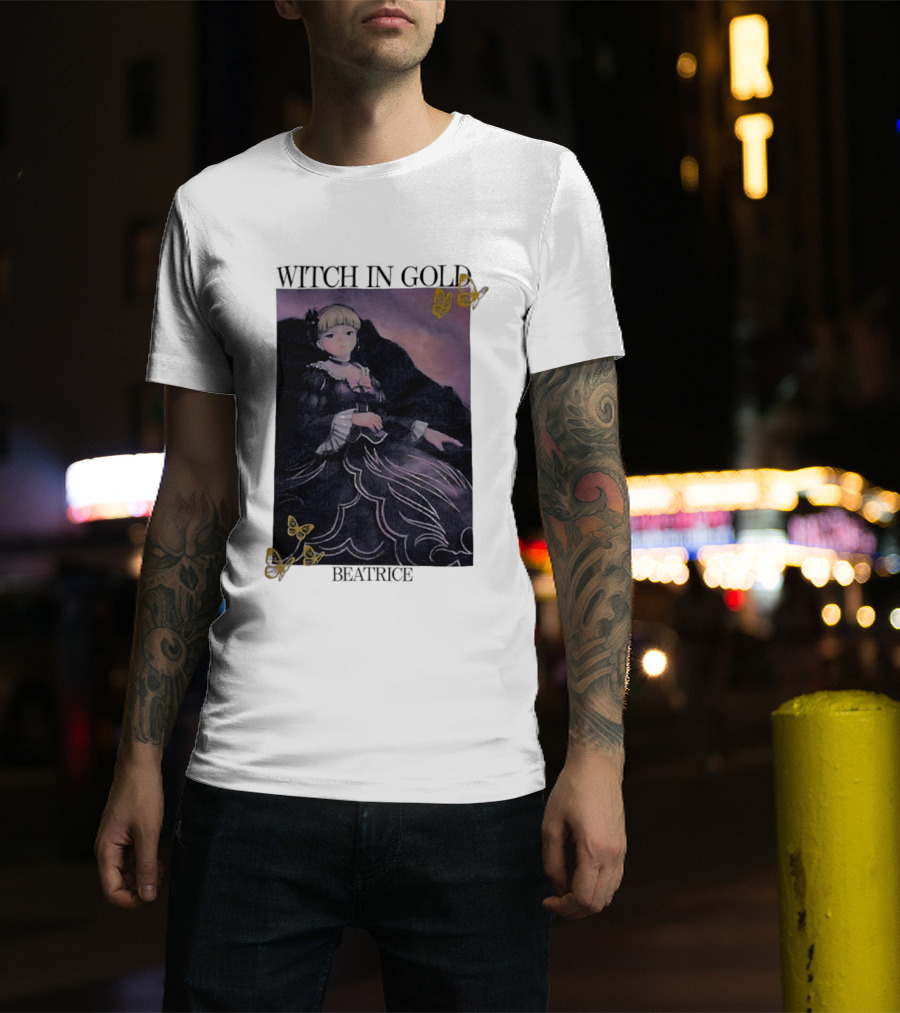 Witch In Gold Beatrice Butterflies Umineko When They Cry T-Shirt