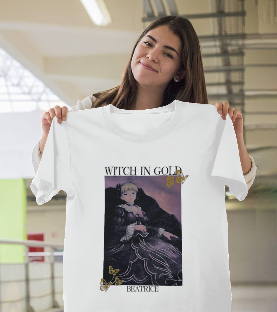 Witch In Gold Beatrice Butterflies Umineko When They Cry T-Shirt