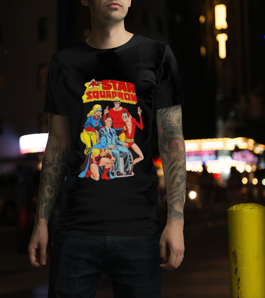 All Star Squadron DC Comics Superhero Team Cover T-Shirt