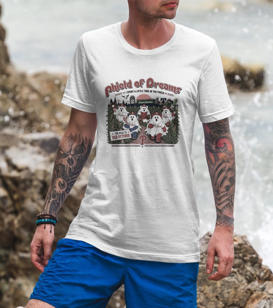 Phield Of Dreams Red October Ghost Dancing Citizens Bank Park T-Shirt
