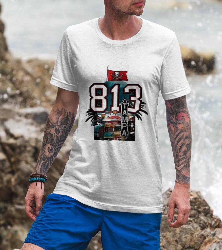 Tampa Bay Buccaneers 813 Day Raise The Flags Established 1976 Two Sided T-Shirt
