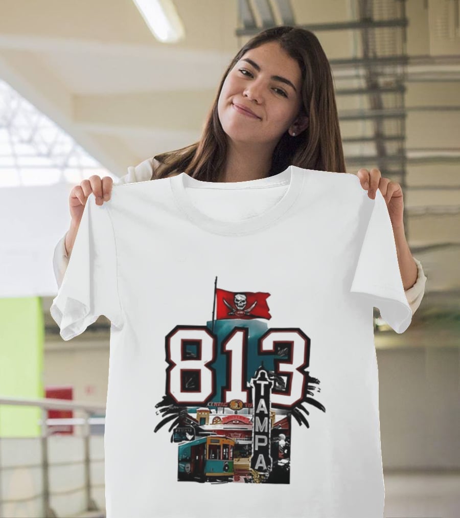 Tampa Bay Buccaneers 813 Day Raise The Flags Established 1976 Two Sided T-Shirt