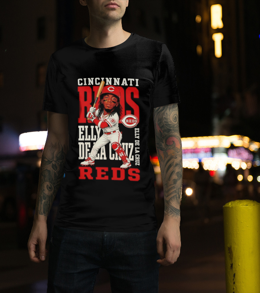 Cincinnati Reds Elly De La Cruz 2026 MLB Season Caricature T-Shirt