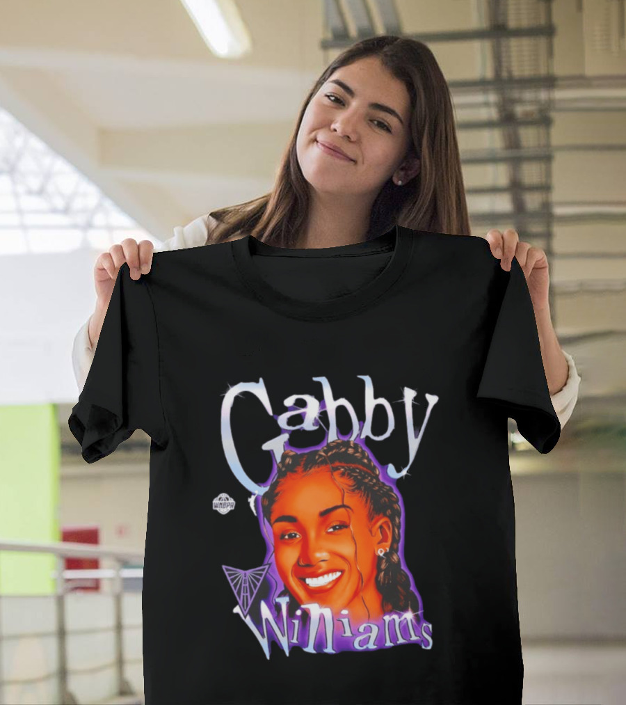 Gabby Williams WNBA Basketball Gabby Williams Text And Sketch T-Shirt