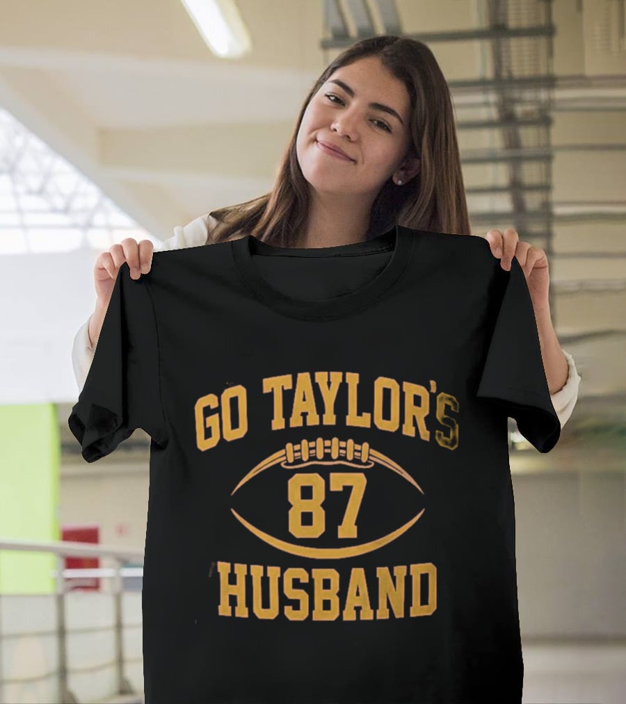 Go Taylor's 87 Husband Football Team Support T-Shirt