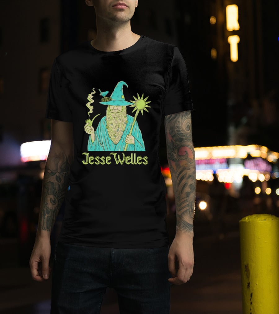 Jesse Welles Wizard Pipe Staff Bird Wizardry Magic T-Shirt