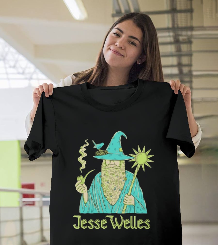 Jesse Welles Wizard Pipe Staff Bird Wizardry Magic T-Shirt