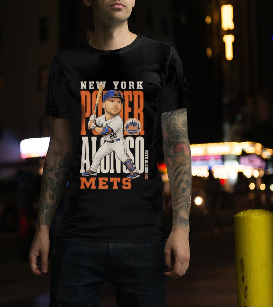 New York Mets Pete Alonso Power 2026 MLB Season T-Shirt