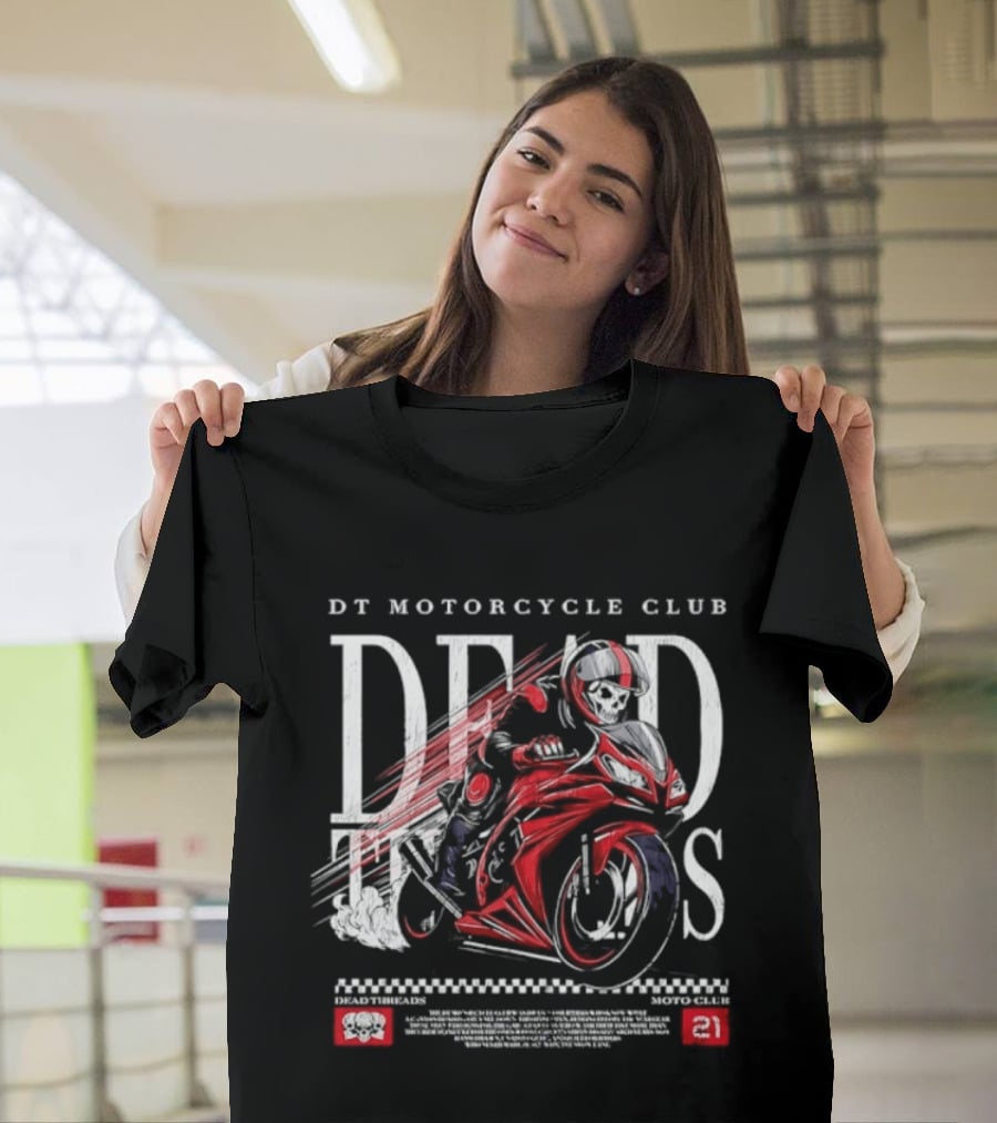DT Motorcycle Club Dead Threads Moto Club Skeleton Rider 21 T-Shirt