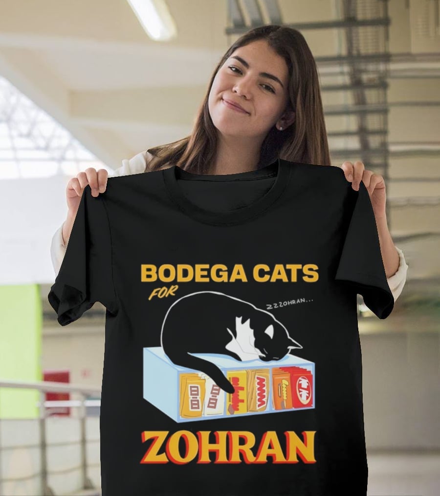 Bodega Cats For Zohran Cat Snack Kitty ZZZohran T-Shirt