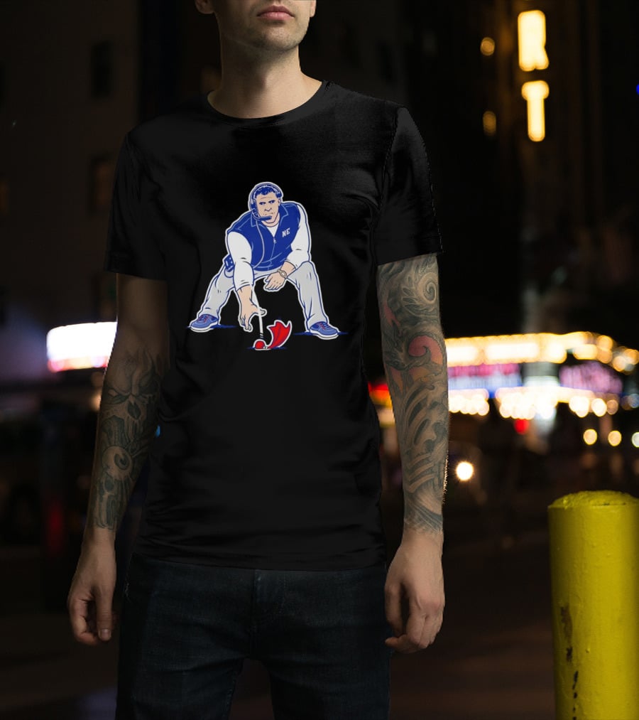 New England Patriots NE Coach Three Point Stance T-Shirt