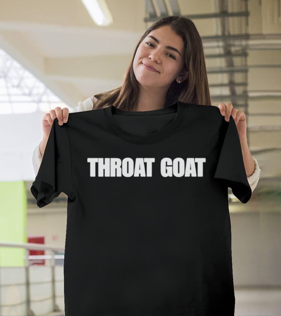 Throat Goat Bold Text White Lettering T-Shirt
