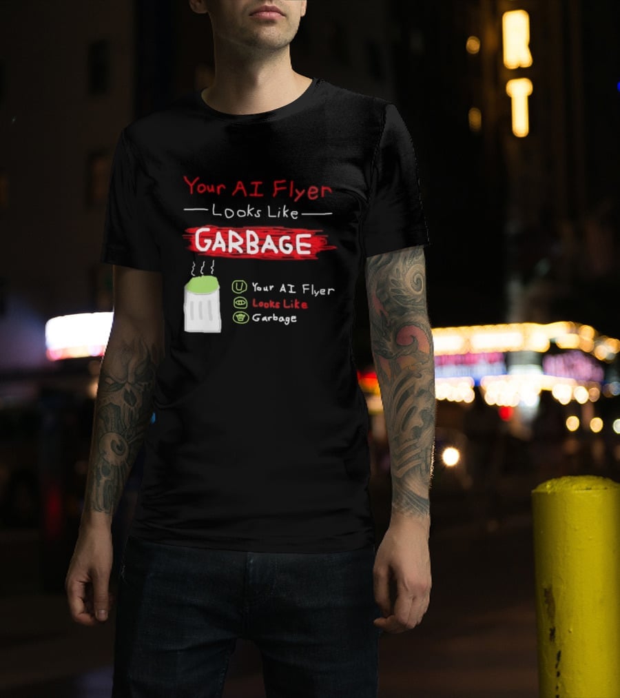 Your AI Flyer Looks Like Garbage Trash Can T-Shirt
