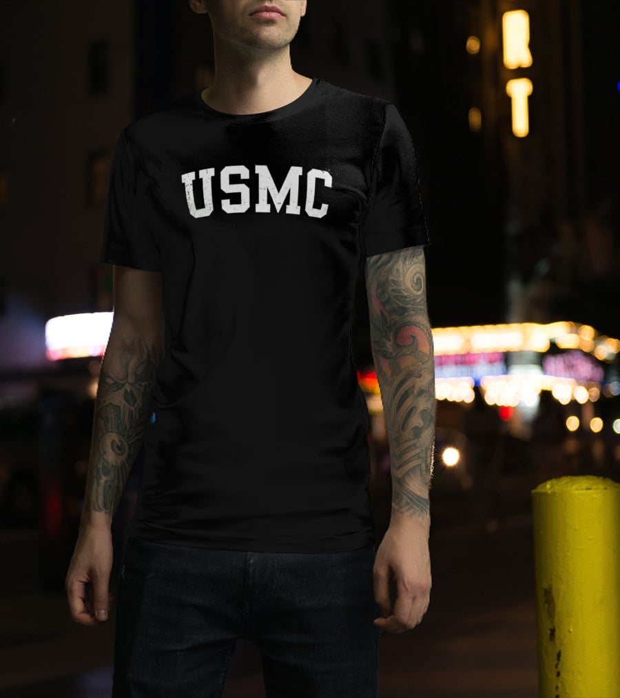 Zac Efron USMC Vintage Military T-Shirt