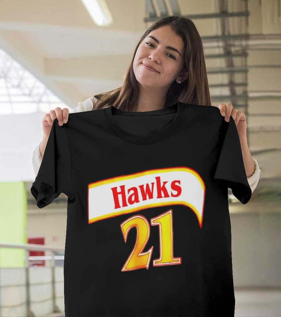 Hawks 21 Basketball Jersey NBA Team Edition T-Shirt